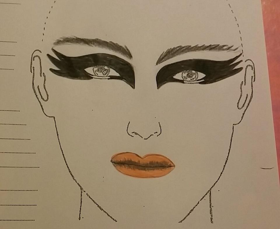 Makeup Sketch by Lisa Robb