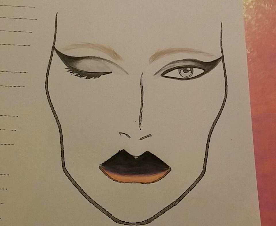 Makeup Sketch by Lisa Rob